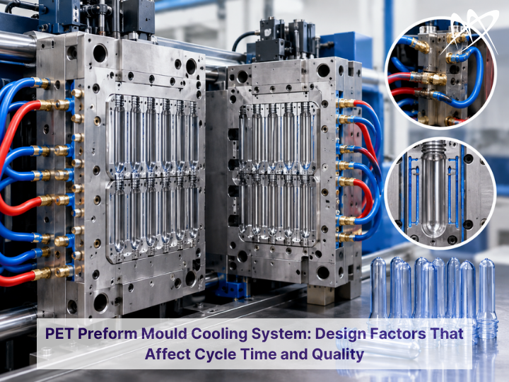 PET preform mould cooling system design for efficient cycle time and quality 